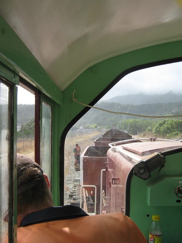 Left-hand side front view from cab of Tr189