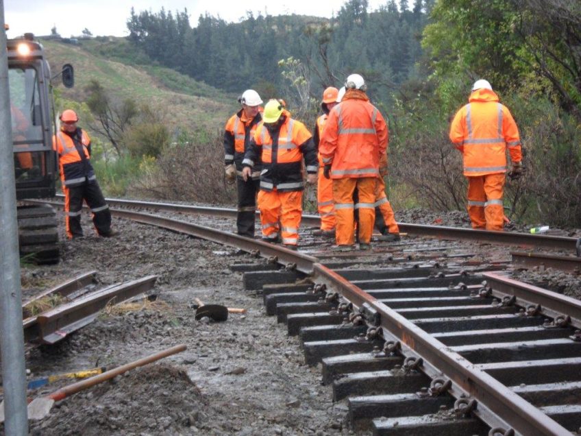 Test slew of mainline rails to connect to the siding. Photo: Glenn Fitzgerald