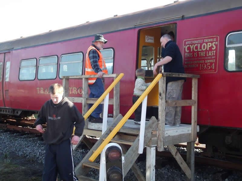 Passengers boarding the train on Sunday 11 May