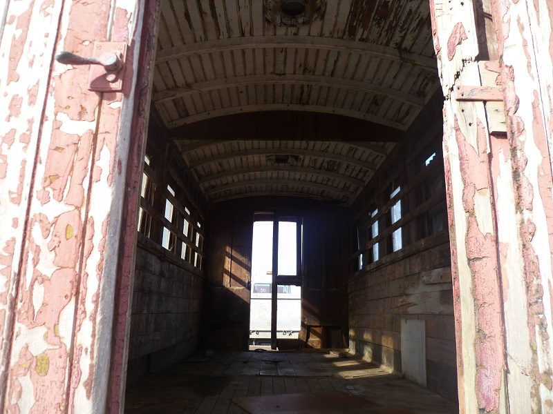 Interior of the second half of the carriage - 131 years old... Photo: Clark McCarthy.