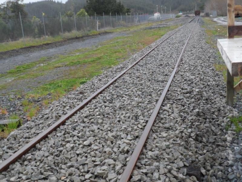 Our mainline track after ballasting. Photo: Glenn Fitzgerald.