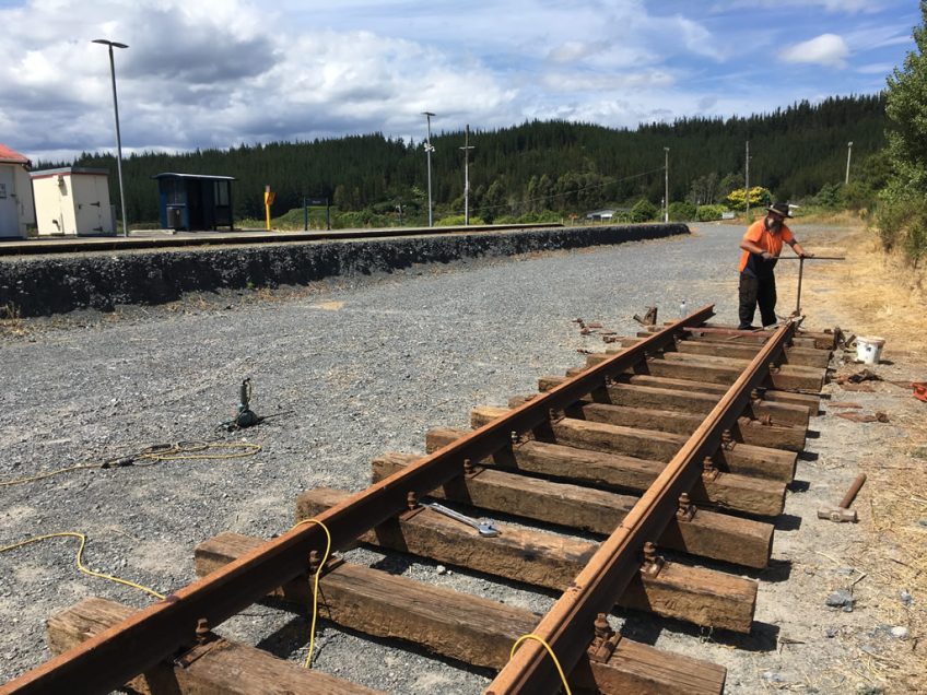 Ray fastening down last of the track screws