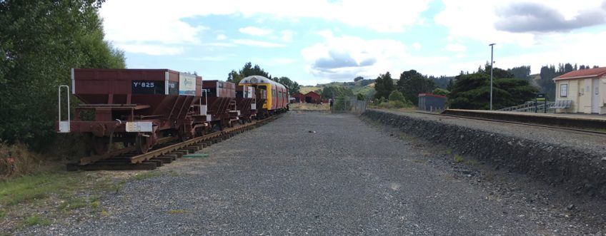 Ballast train at the rail head on 27 January 2018